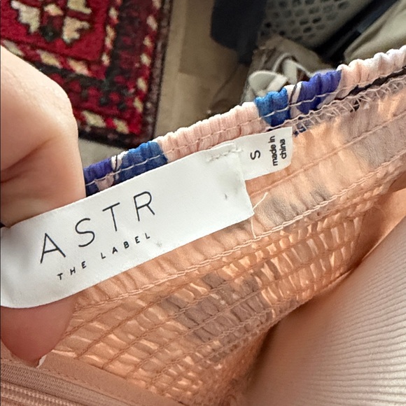 Astr Floral Maxi Dress in Blue and Cream - Picture 6 of 8